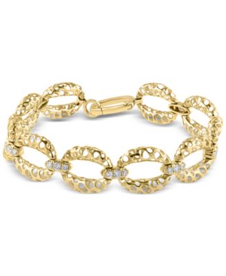 EFFY Collection - Diamond Openwork Large Link Bracelet (1 ct. t.w.) in 14k Gold