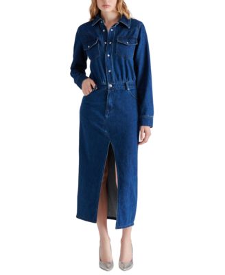 Steve Madden - Women's Dakoda Denim Maxi Shirtdress