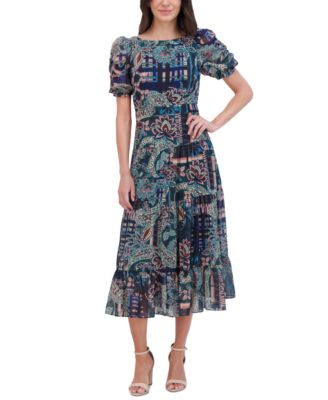 Vince Camuto - Women's Printed Chiffon Midi Dress