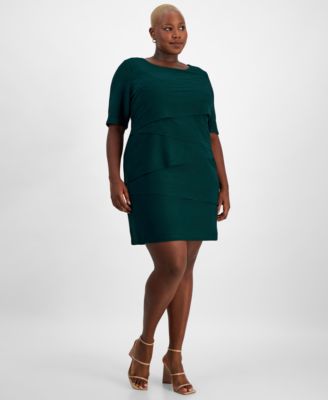 Connected - Plus Size Zigzag Sheath Dress