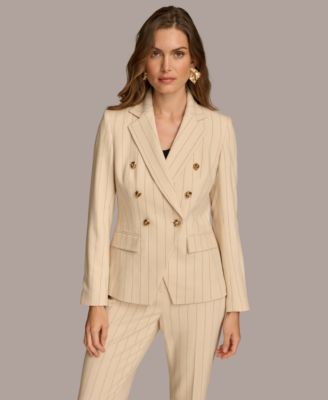 Donna Karan New York - Women's Pinstripe Double Breasted Blazer