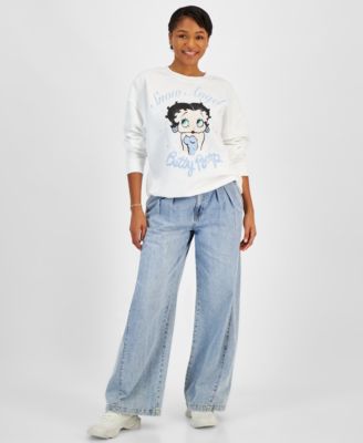 Grayson Threads, The Label - Juniors' Betty Boop Snow Angel Sweatshirt