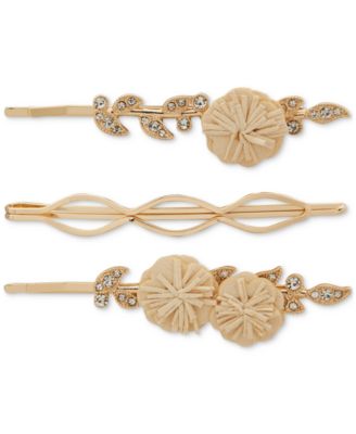 lonna & lilly - Gold-Tone 3-Pc. Flower Bobby Pin Set