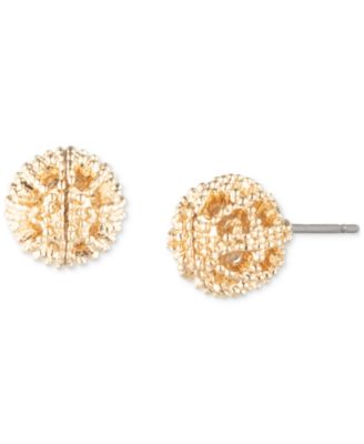 Marchesa - Gold-Tone Filigree Bead Detail Ball Small Stud Earrings