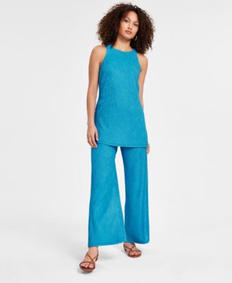 Bar III - Women's Textured Sleeveless Crewneck Tunic