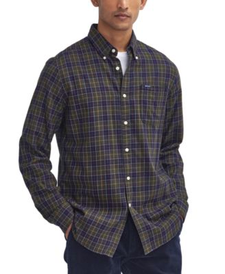 Barbour - Men's Lanark Tailored-Fit Tartan Button-Down Twill Shirt