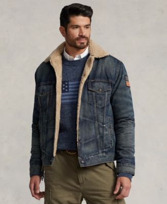Polo Ralph Lauren - Men's Big & Tall Fleece-Lined Denim Trucker Jacket