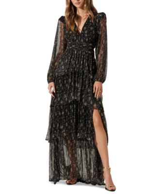 ASTR the Label - Women's Anora Long-Sleeve Ruffled Dress
