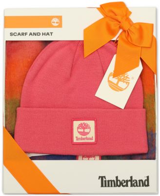 Timberland - Logo Detail Multi-Check Scarf & Beanie Set