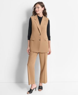 DKNY - Women's Sleeveless Notched-Lapel Blazer