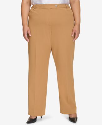 Calvin Klein - Plus Size High Rise Straight Leg Pants