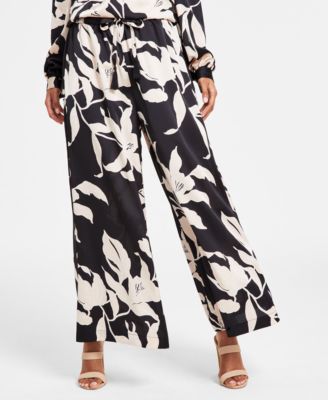 Vince Camuto - Women's Printed High-Rise Wide-Leg Pants