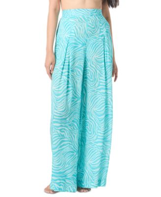 Vince Camuto - Women's Pleated Printed Cover-Up Pants