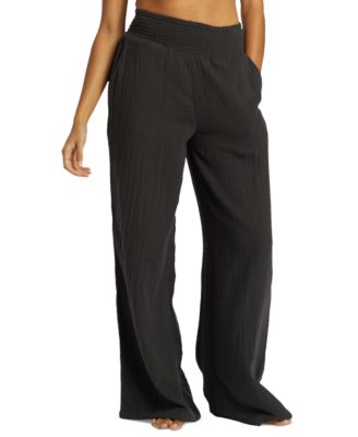 Billabong - Juniors' New Waves Cotton Gauze Wide-Leg Pants