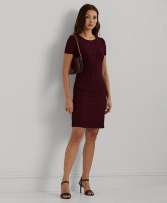 Lauren Ralph Lauren - Women's Slim-Fit Cap-Sleeve Cocktail Sheath Dress