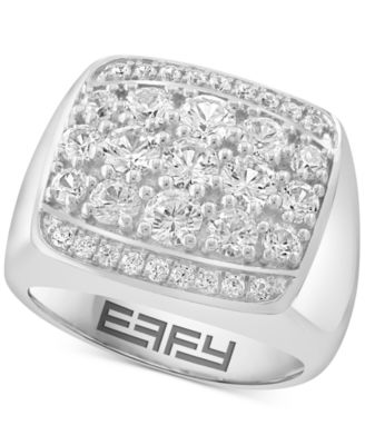 EFFY Collection - Men's Zircon Cluster Ring (2-3/8 ct. t.w.) in Sterling Silver