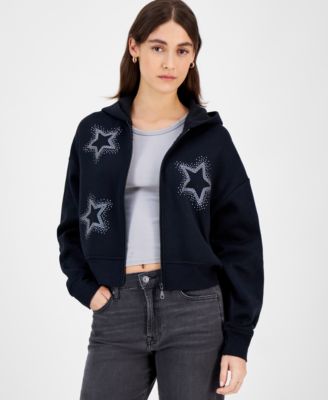 Grayson Threads, The Label - Juniors' Rhinestone Star Graphic Hoodie