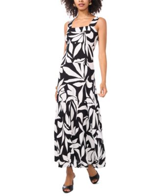 Vince Camuto - Women's Printed Paneled Sleeveless Maxi Dress