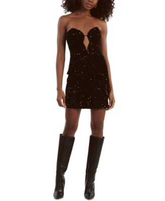Bardot - Women's Eleni Sequined Velvet Bodycon Dress