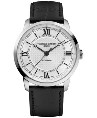 Frederique Constant - Men's Swiss Automatic Classics Premiere Black Leather Strap Watch 39mm