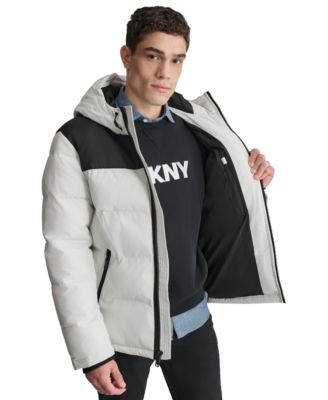 DKNY - Men's Mixed-Media Puffer Coat