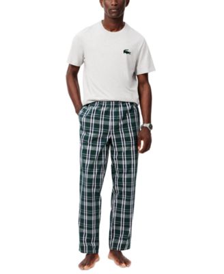 Lacoste - Men's Cotton Plaid Pajama Pants