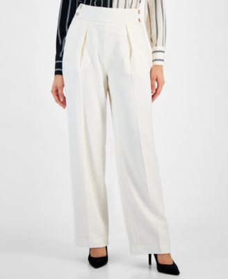 Bar III - Women's Crepe Pull-On High-Rise Pants