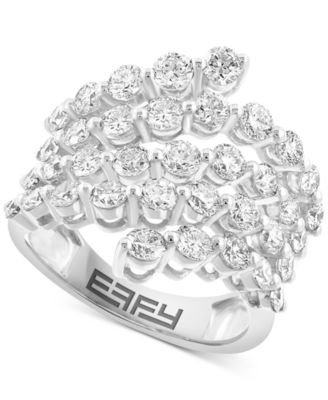 EFFY Collection - Lab Grown Diamond Openwork Cluster Statement Ring (2-3/4 ct. t.w.) in 14k White Gold