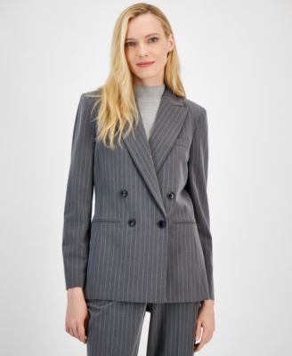 Tahari ASL - Women's Pinstripe Double-Breasted Jacket