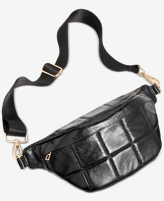 I.N.C. International Concepts - Metallic Quilted Belt Bag, Exclusively at Macy's