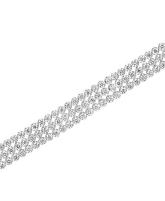 EFFY Collection - Lab Grown Diamond Triple Row Tennis Bracelet (6 ct. t.w.) in 14k White Gold