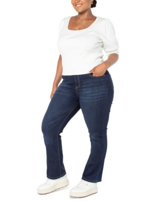 Celebrity Pink - Trendy Plus Size Mid-Rise Slim Bootcut Jeans