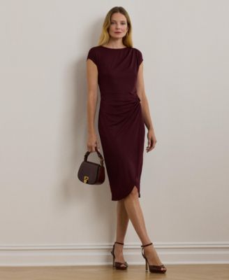 Lauren Ralph Lauren - Women's Ring-Trim Jersey Cap-Sleeve Dress