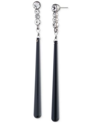 Lauren Ralph Lauren - Hematite-Tone Crystal & Color Tapered Bar Linear Drop Earrings