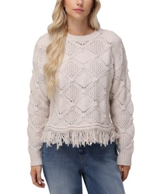 Frye - Women's Pointelle Fringe Sweater