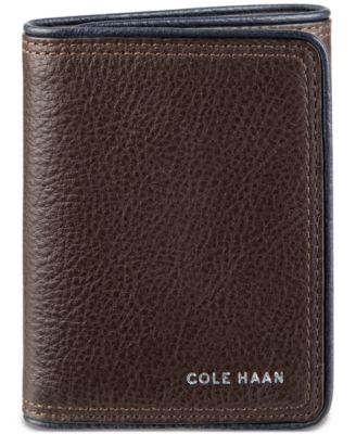 Cole Haan - Men's Leather Trifold Wallet with Contrast Color Edge
