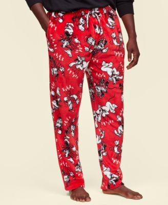Disney | Macy's - Adult Unisex Mickey Mouse Printed Luxe Plush Fleece Pants