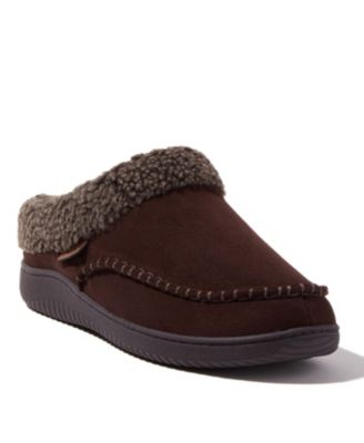 Dearfoams - Men's Marshall Faux-Suede Lined Clog Slippers