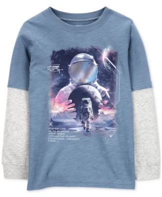Carter's - Little & Big Boys Astronaut Graphic Layered-Look T-Shirt