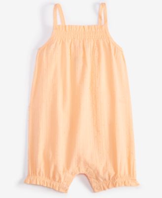 First Impressions - Baby Girls Clip-Dot Cotton Sunsuit