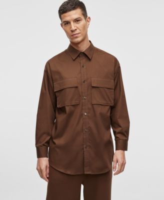 Mode of One - Men's Long Sleeve Button-Front Utility Shirt