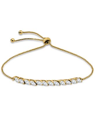 Giani Bernini - Cubic Zirconia Beaded Chain Bracelet, Created for Macy's