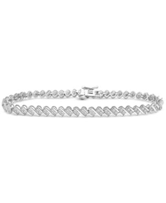 Macy's - Diamond Bracelet (1 ct. t.w.) in 10k White Gold