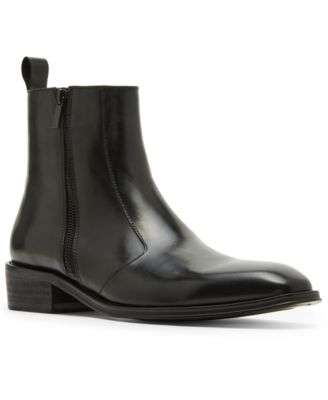 Steve Madden - Men's Hyphen Side-Zip Leather Dress Boot