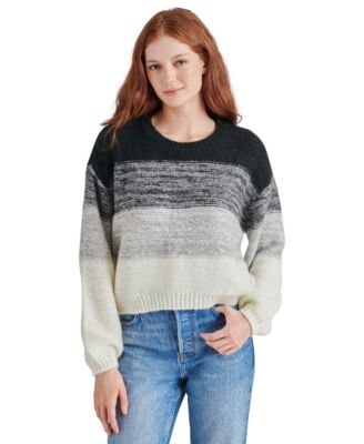 Steve Madden - Women's Colette Striped Balloon-Sleeve Sweater