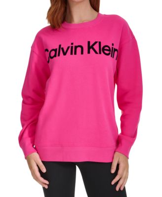Calvin Klein - Women's Logo Graphic Dropped-Shoulder Sweatshirt