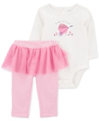 Carter's - Baby Girls Loads of Love Bodysuit & Tutu Pants Set