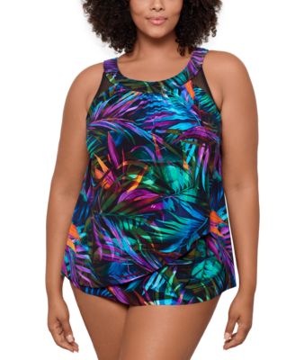 Miraclesuit - Plus Size Palma Paradiso Ursula Underwired Tankini Top