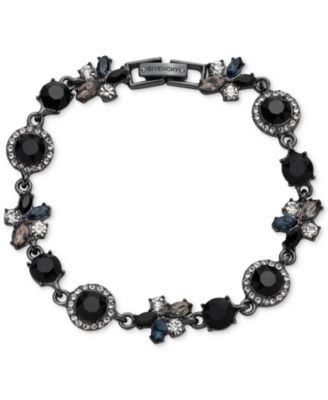 Givenchy - Stone & Crystal Halo & Cluster Alternating Link Flex Bracelet