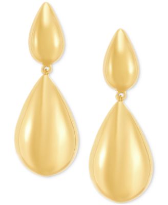 Macy's - Polished Graduated Teardrop Earrings in 18k Gold Over Sterling Silver